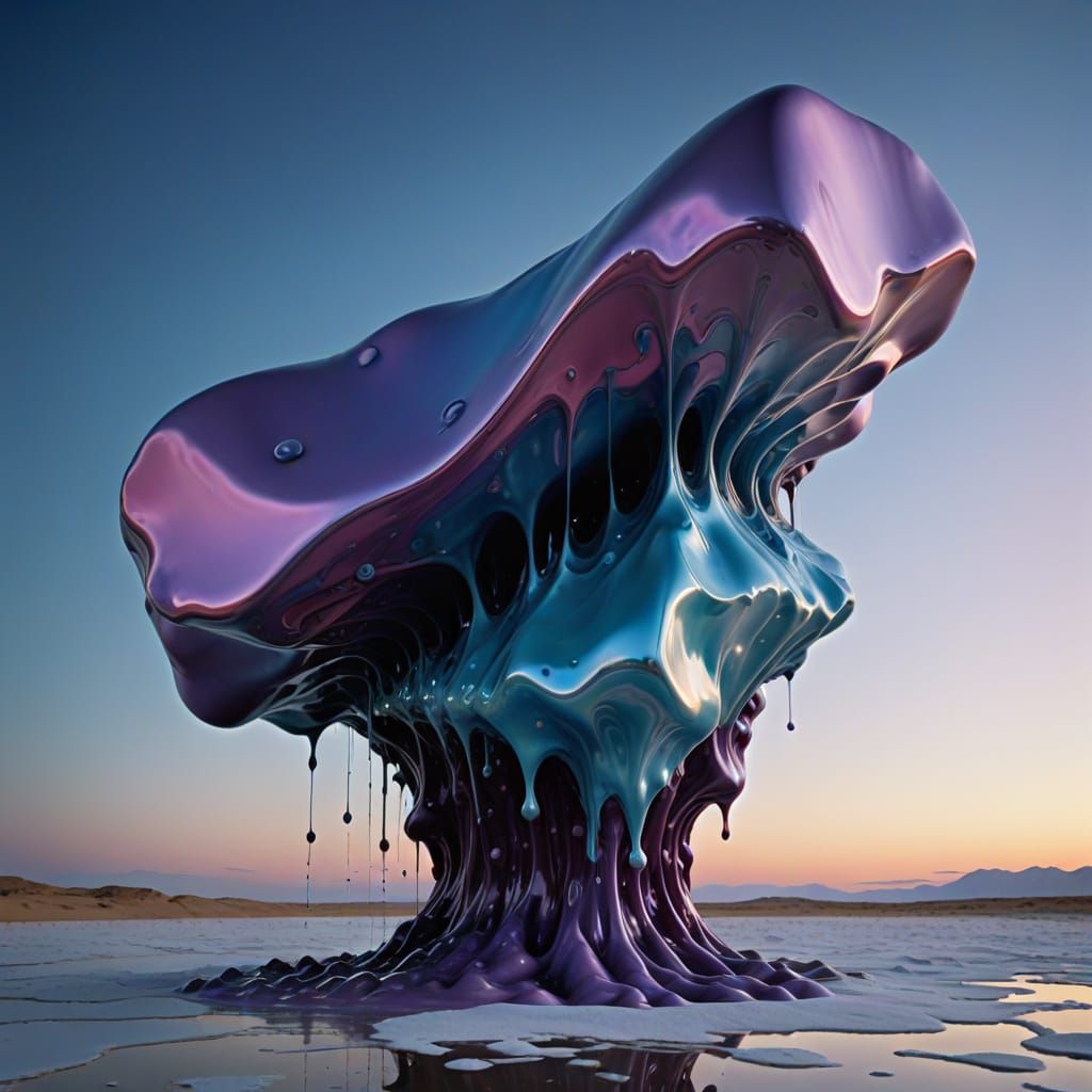 Surrealistic Abstract Sculpture in Pastel Hues