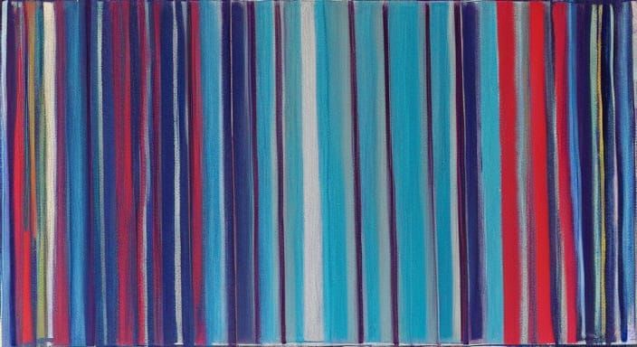 Vibrant Colorfield Painting with Abstract Expressionist Styl...