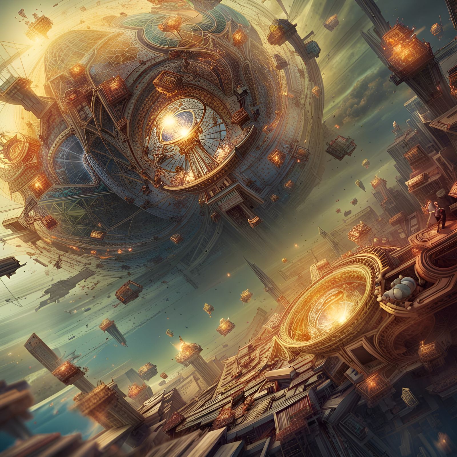 Surreal Secret Garden in Baroque Style