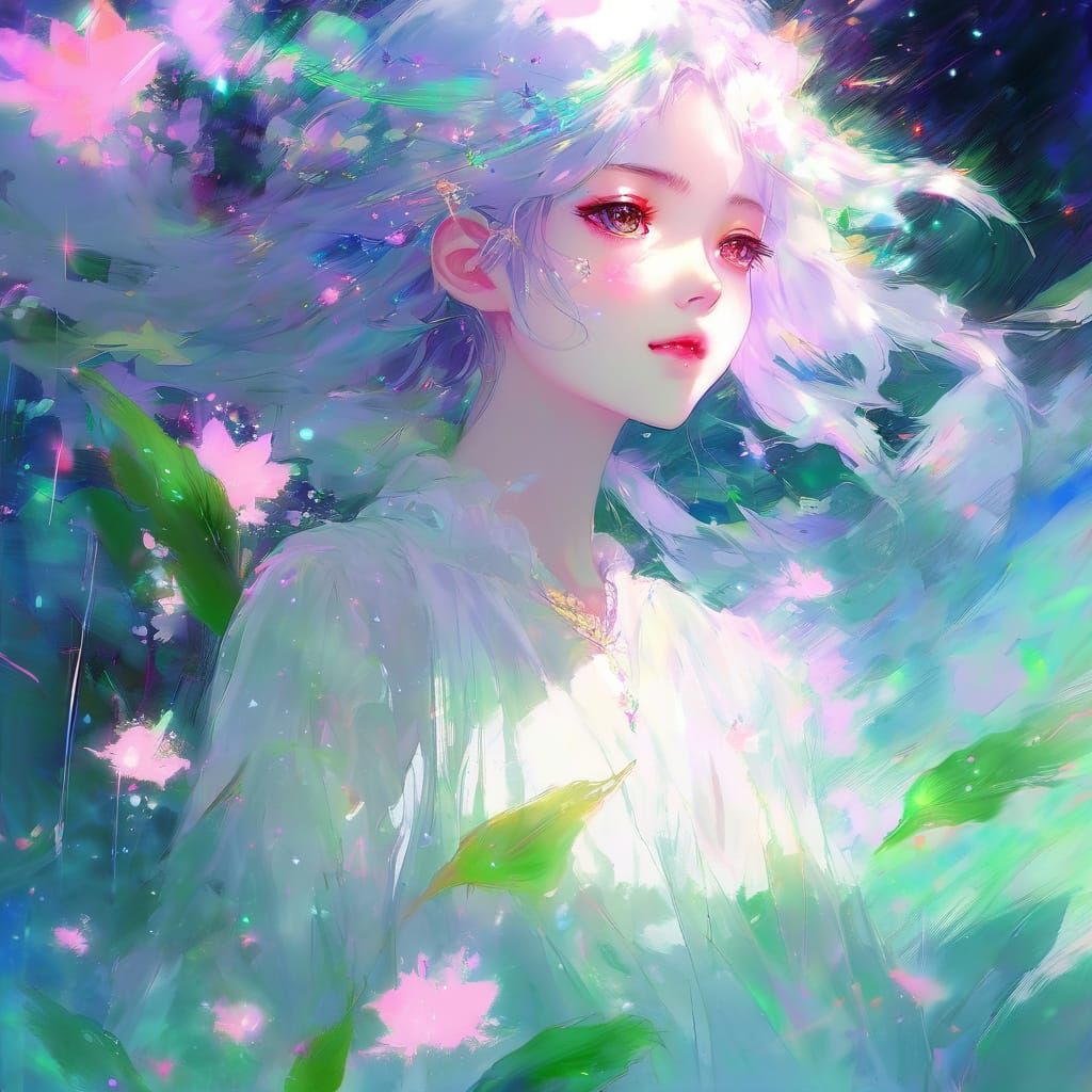 Anime Portrait of Cloud Lady in RKGK Style