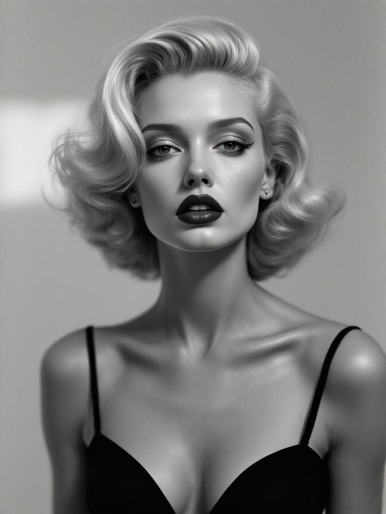 1950s Pin-Up in Film Noir Style