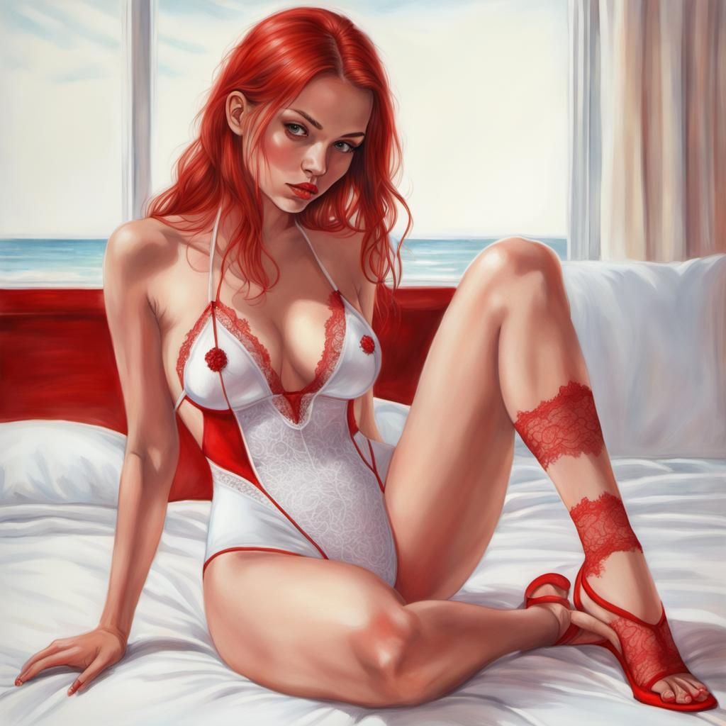 Beautiful Woman in Solarpunk Color Pencil Art