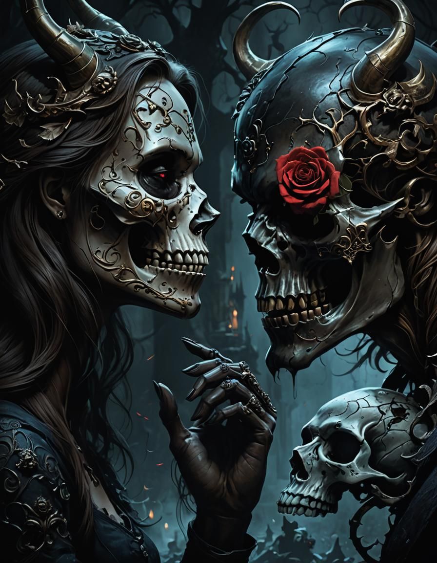 Dark Art: Beauty, Beast, and Skulls