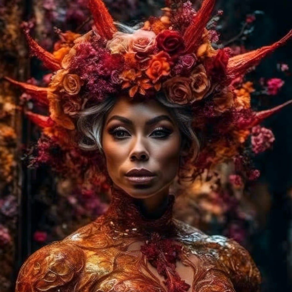 Female Bodybuilder Posing for Photography