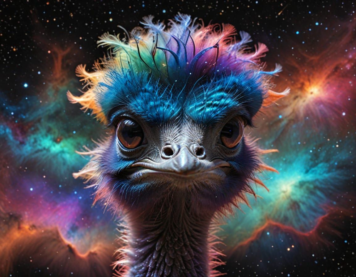 Psychadelic ostrich