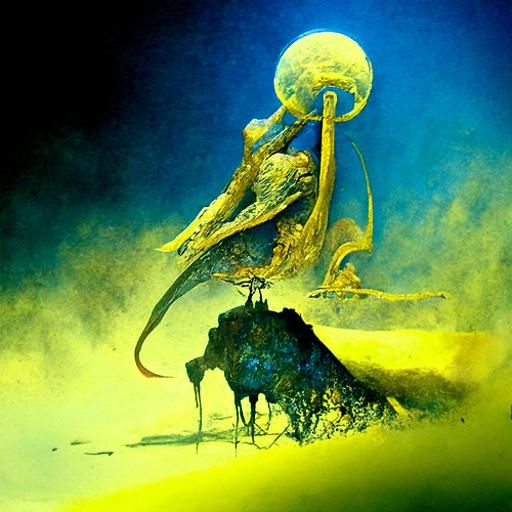 Surreal Capricorn Illustration in Gothic Style