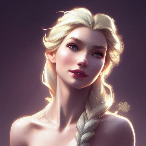 Elsa Portrait in Dynamic Lighting Style
