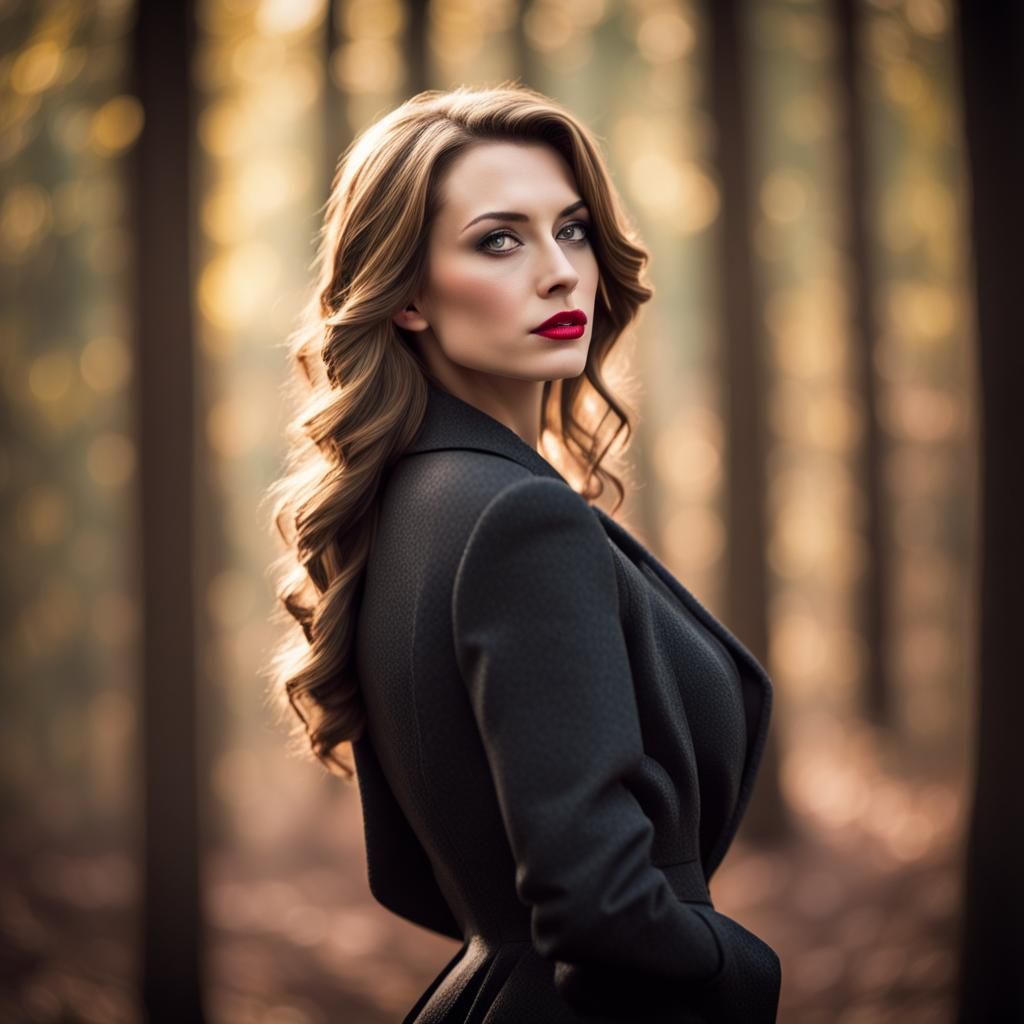 Femme Fatale Portrait in Natural Light