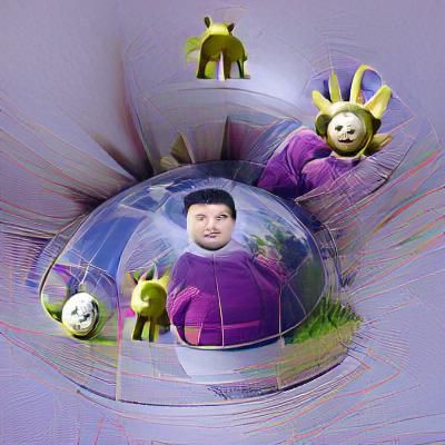 Spherical Teletubbies: An AI Interpretation