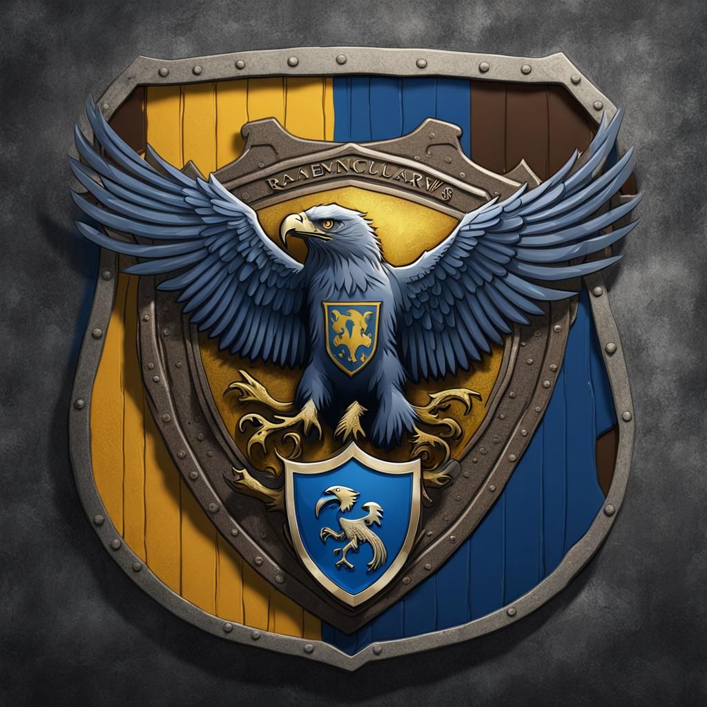 Ravenclaw Shield at Hogwarts: Detailed Matte Painting