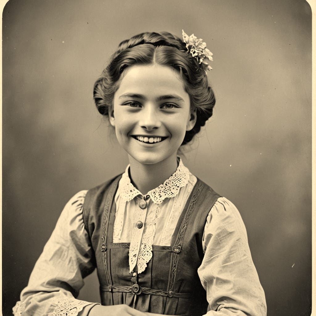 Elegant 1900s Photograph: A Radiant Smile