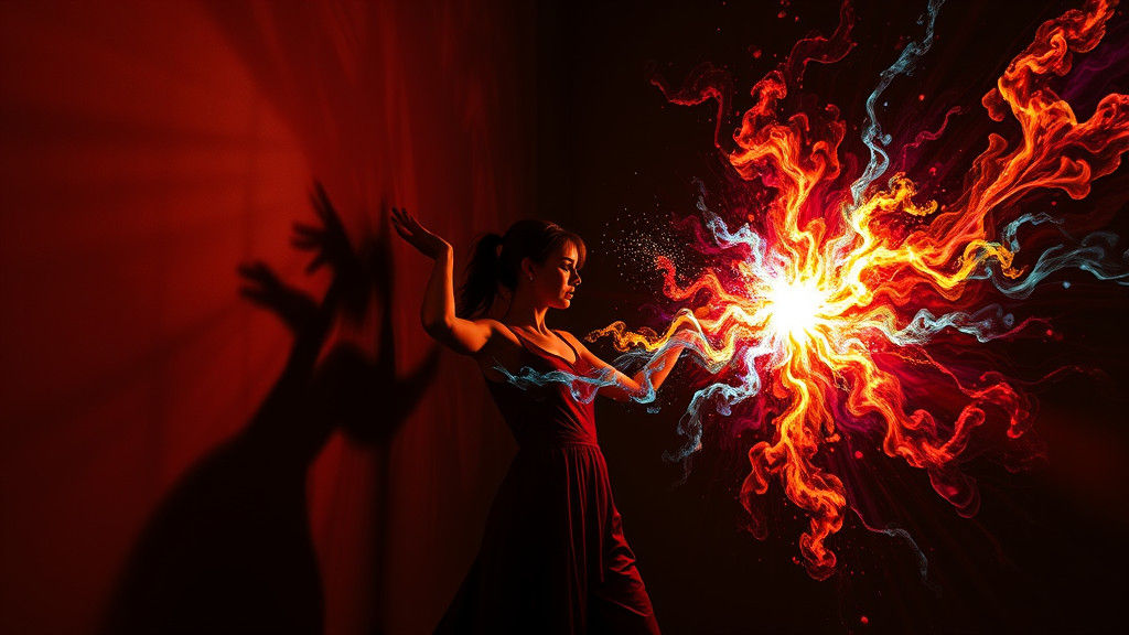 Radiating Waves: Dancing Woman in Fractal Tessellations