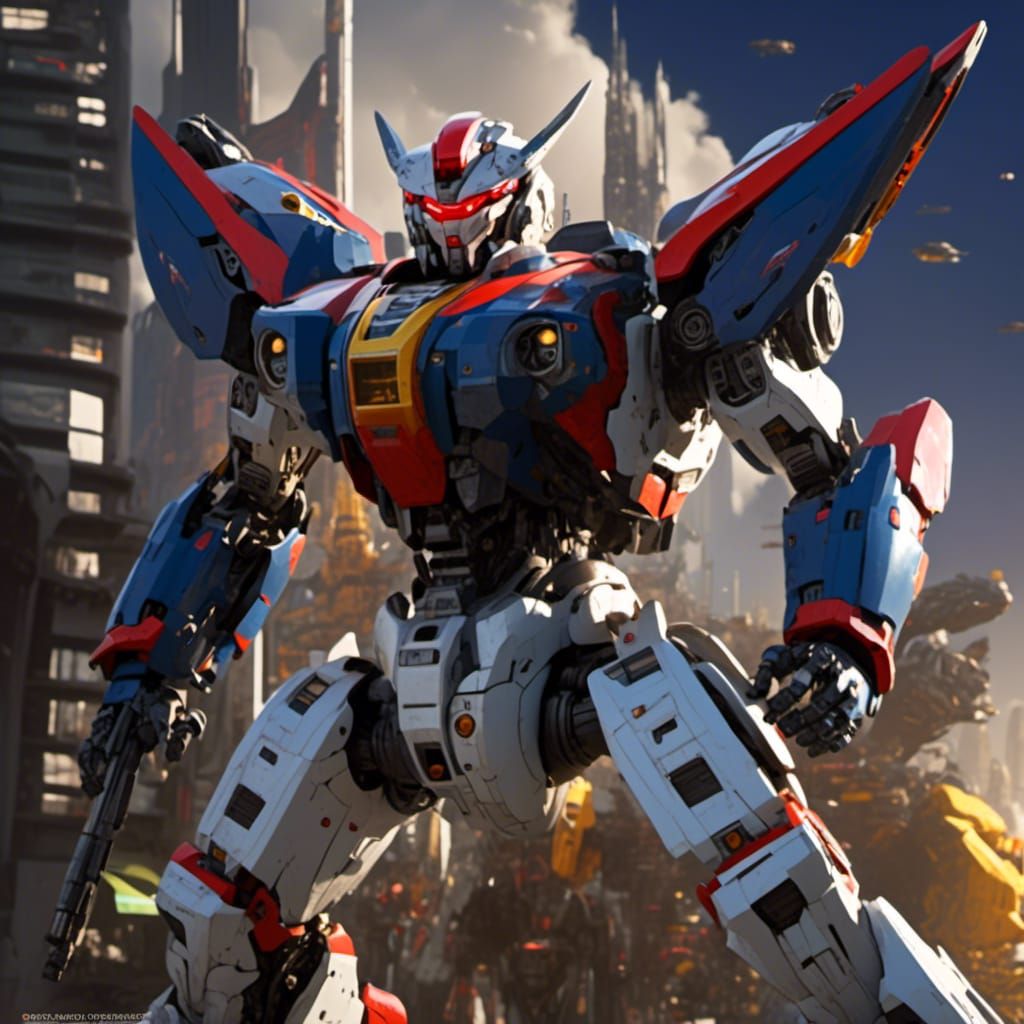 Go Nagai Retro Mecha in Toei Animation Style