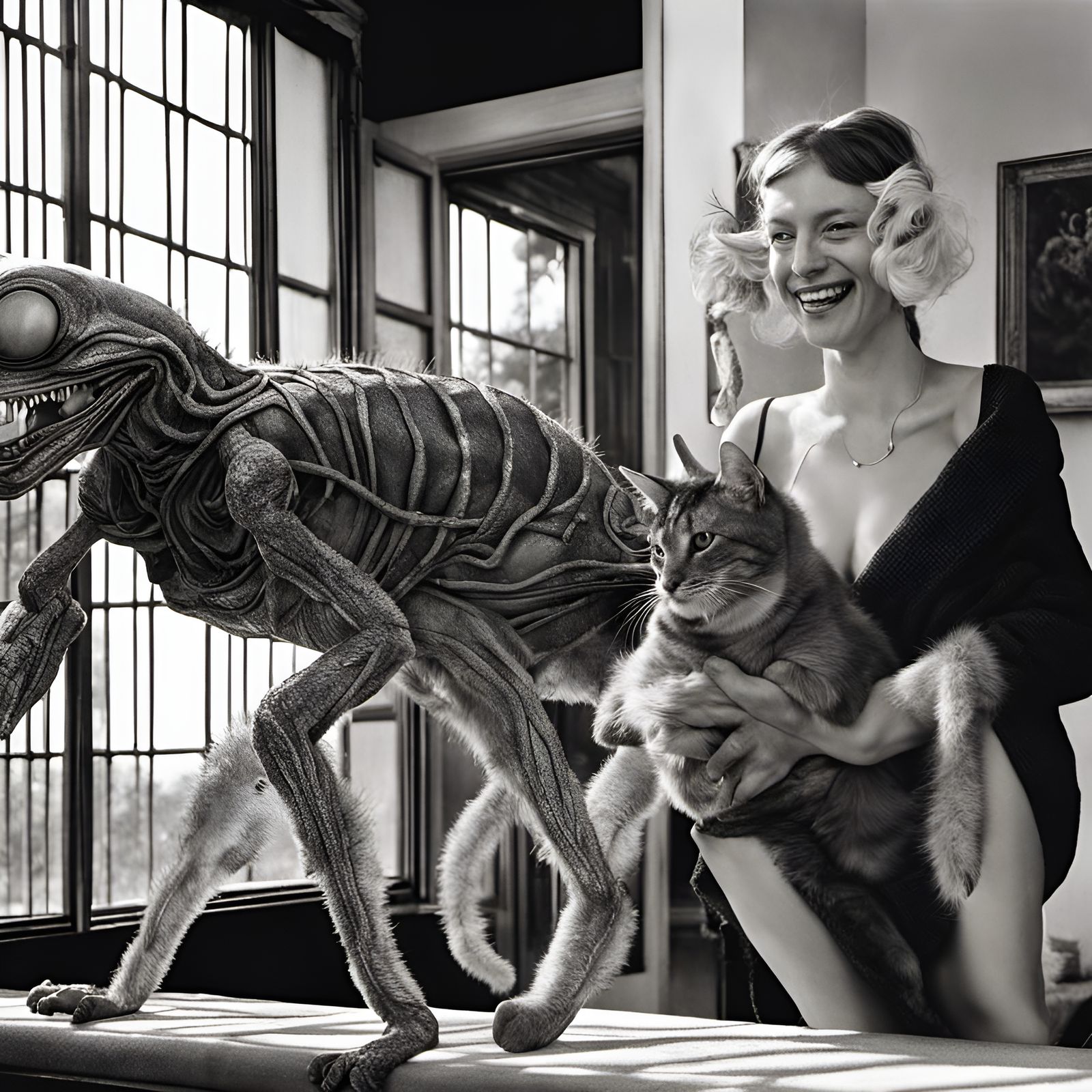 Beautiful Alien People and Pets in Kodachrome Style