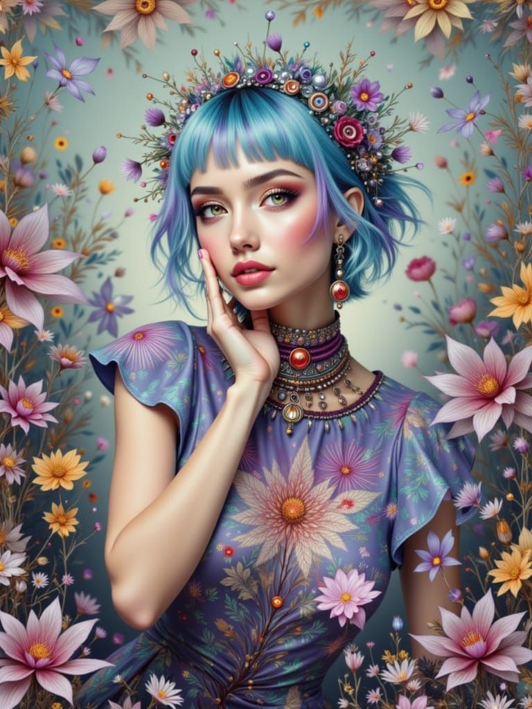 AI Generated Abstract Art with Vibrant Colors