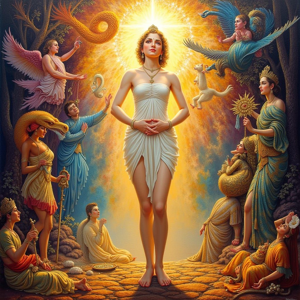 Masterpiece Painting of Beauty and Truth