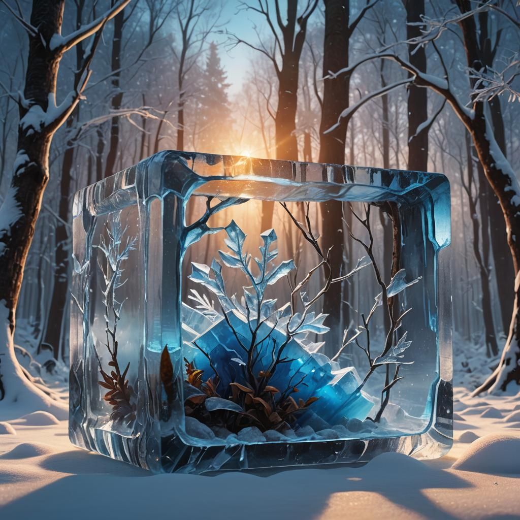 Frozen Television in Ice Cube: Fantasy Concept Art