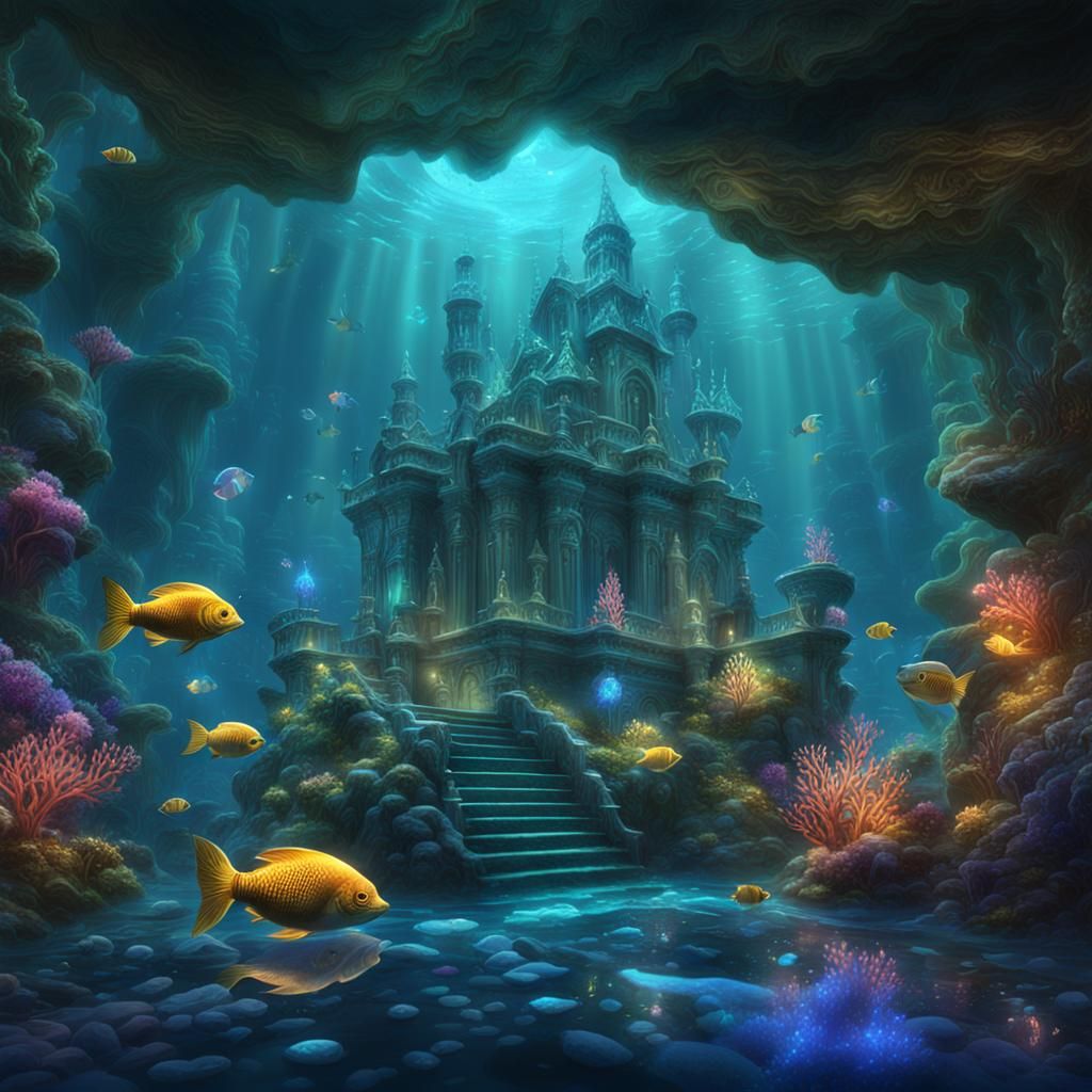 Bioluminescent Mermaid Kingdom: Fantasy Concept Art