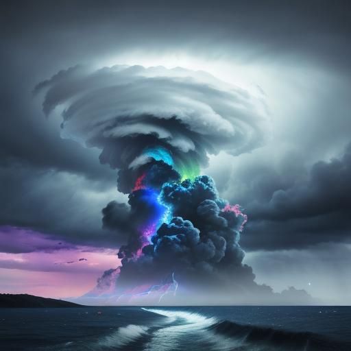 Harmonious Colors Create Abstract Storm