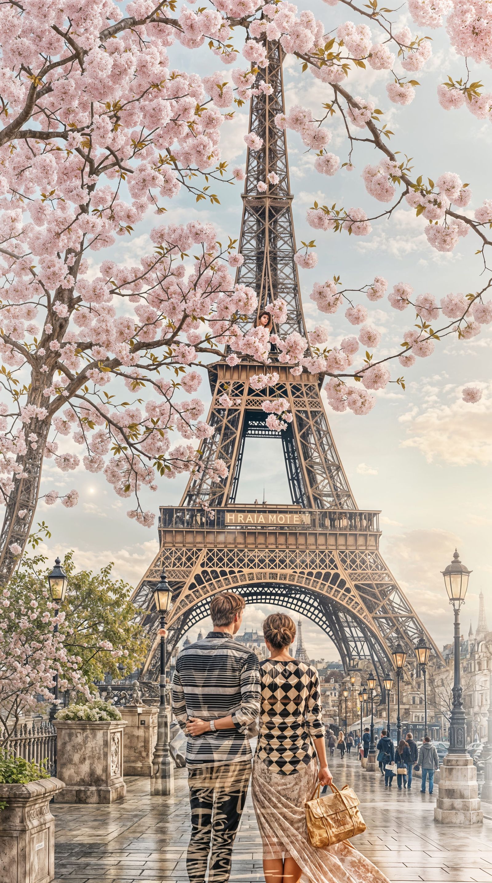 Elegant Parisian Love in Art Nouveau Style