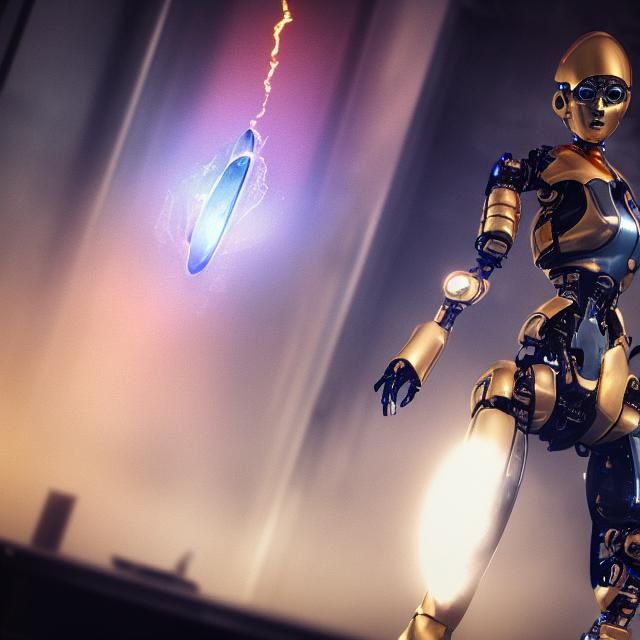 Cyborgs Explore Nebula Through Space-Time Portal