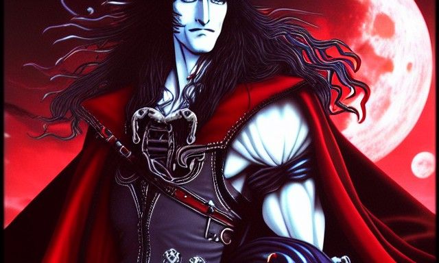 Alucard Portrait in Ayami Kojima Style, 8K