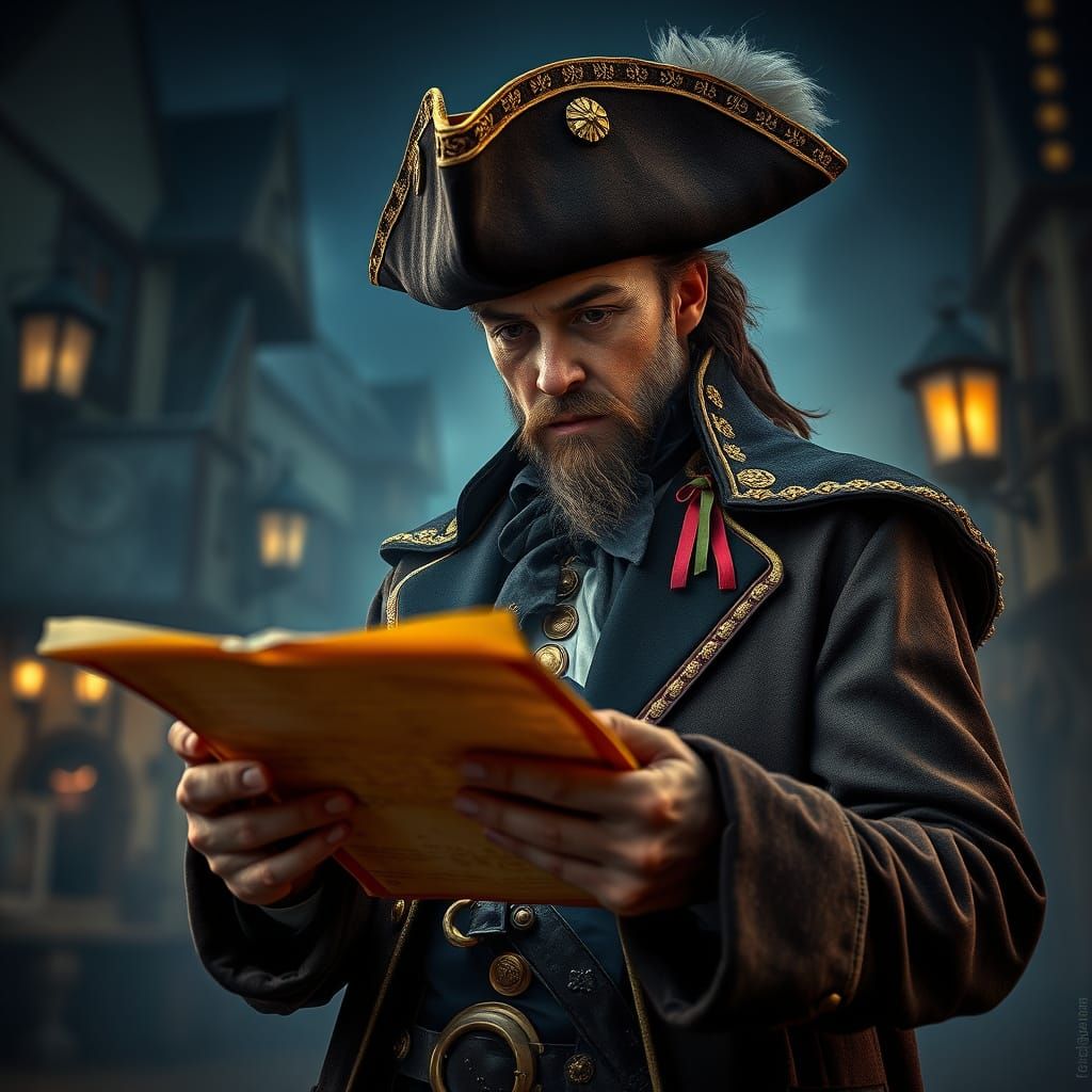 Pirate Town Crier in Misty Square