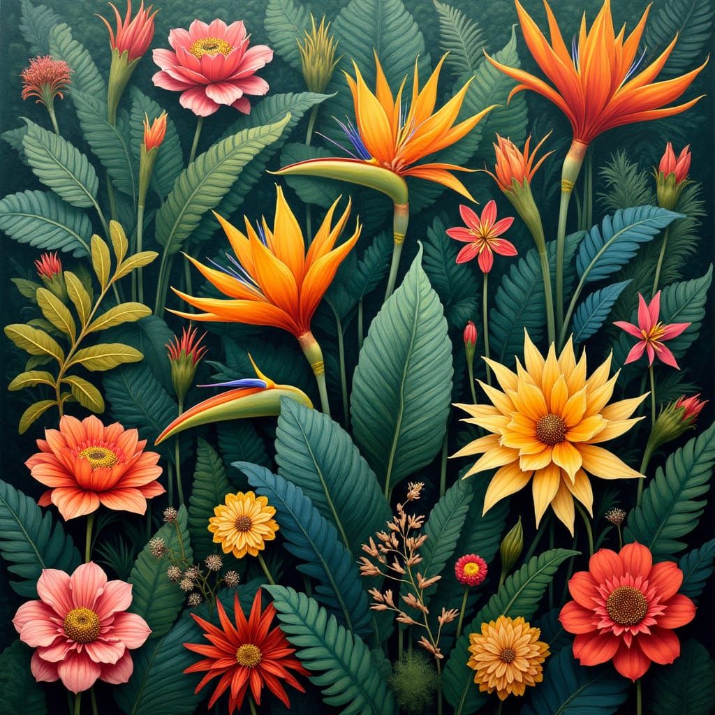 Tropical Paradise in Vibrant Color