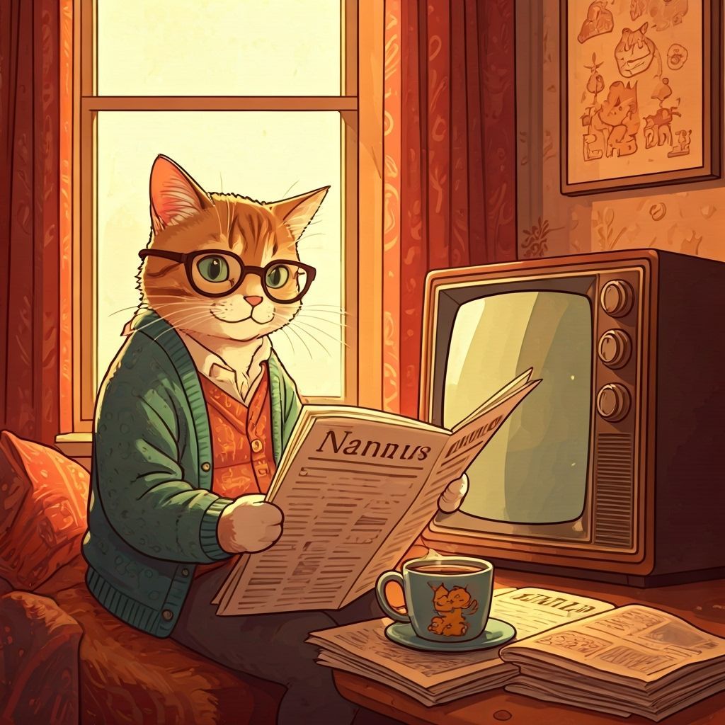 Boomer Cat's Cozy Day: Beatrix Potter Style