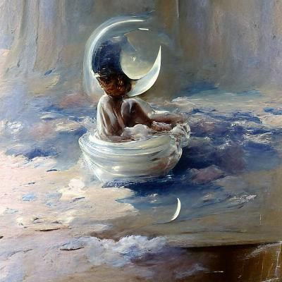 Moonchild Oil Painting by James Gurney Style