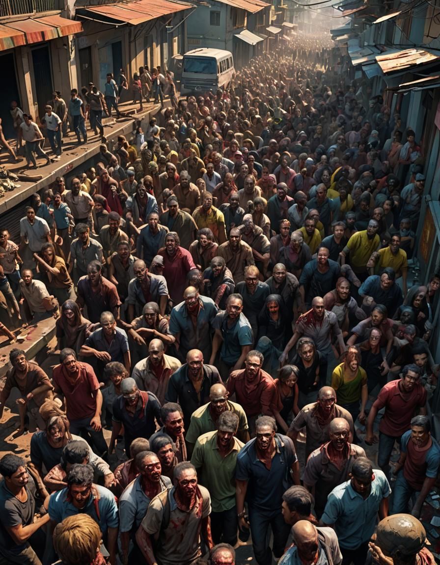 Zombie Outbreak in Sao Carlos: Hyperrealistic Concept Art