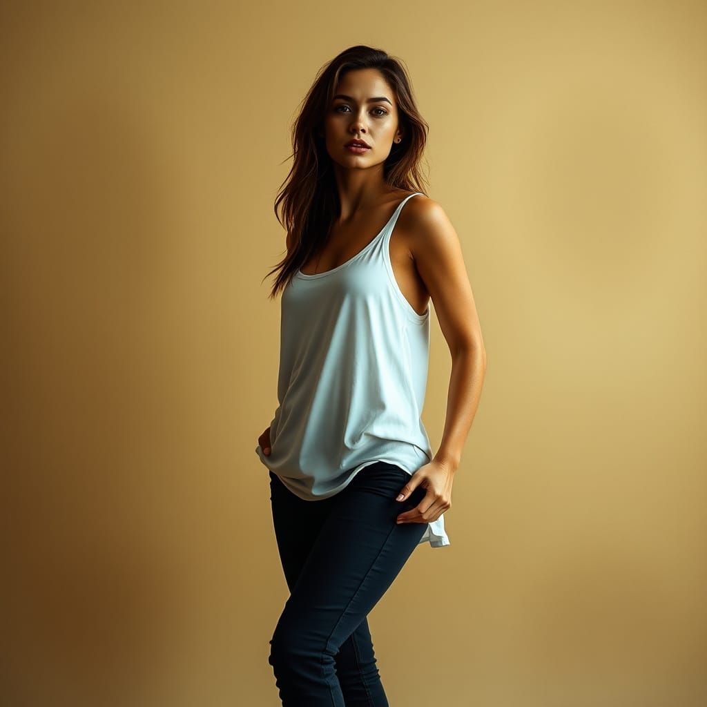 Confident Woman in Hyperrealistic Artgerm Style