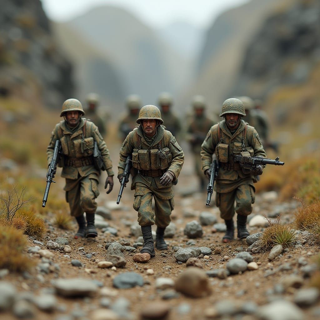 Miniature Battlefield with Gritty Realism