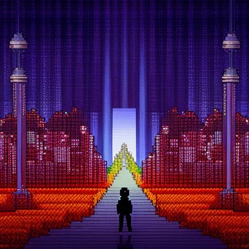 8-Bit Pixel Art Galaxy