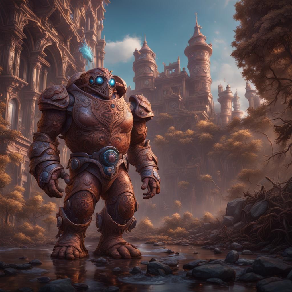 Kool-Aid Man in Detailed Matte Painting Style