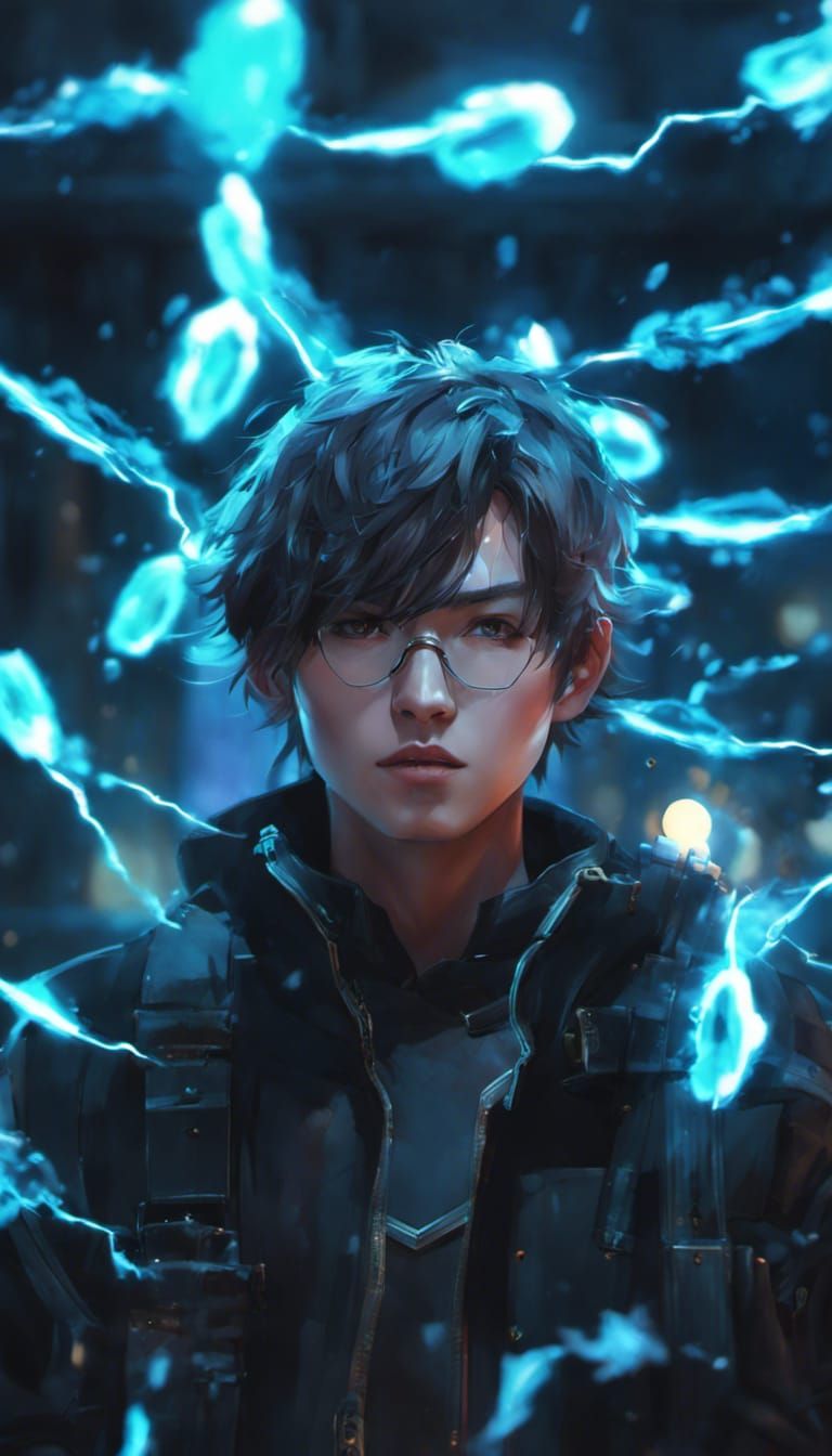 Techwear Swordsman in Anime Style Illustration