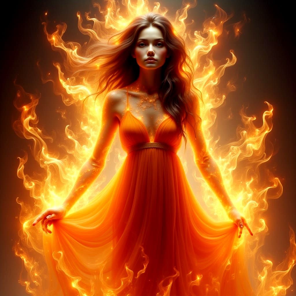 Dreamy Enchantment: A Vibrant Flame