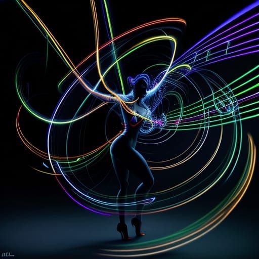 Ethereal Dance of Light in Motion