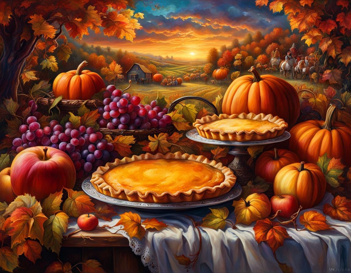 Whimsical Apple and Pumpkin Pies at Fall Harvest