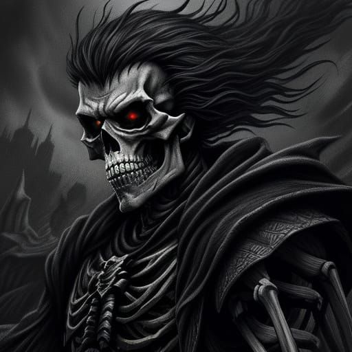Epic Skeleton Reaper on Dark Horse