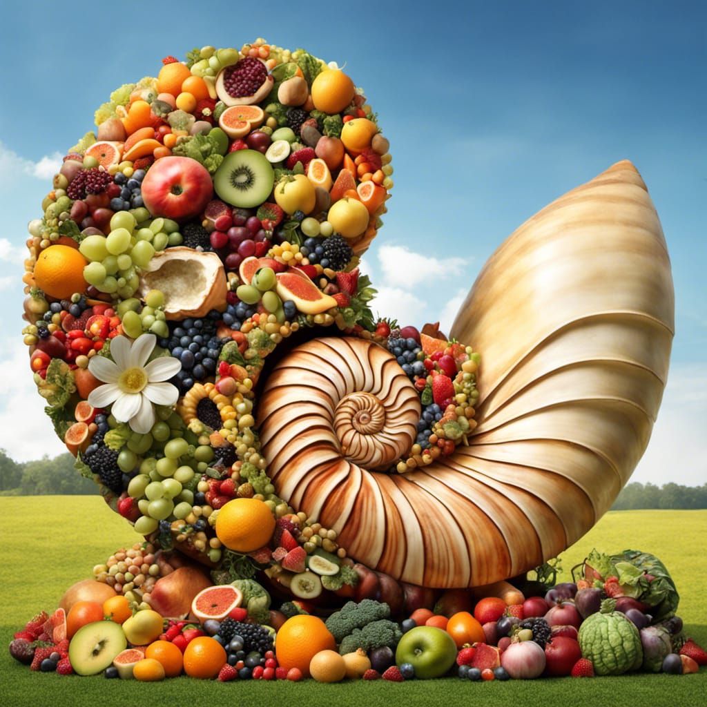 Abundant Cornucopia in a Sunlit Meadow