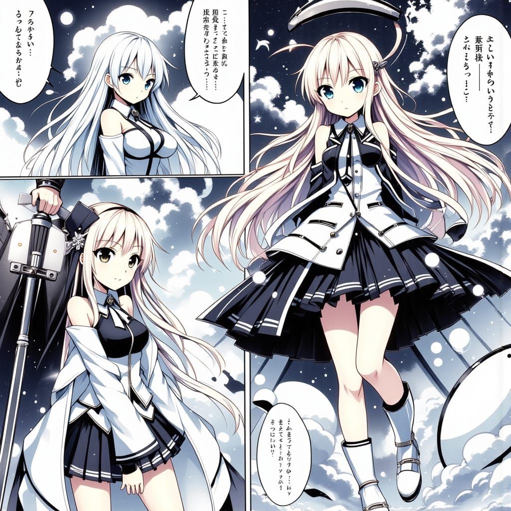 Anime Girl in Cityscape, Studio Trigger Style