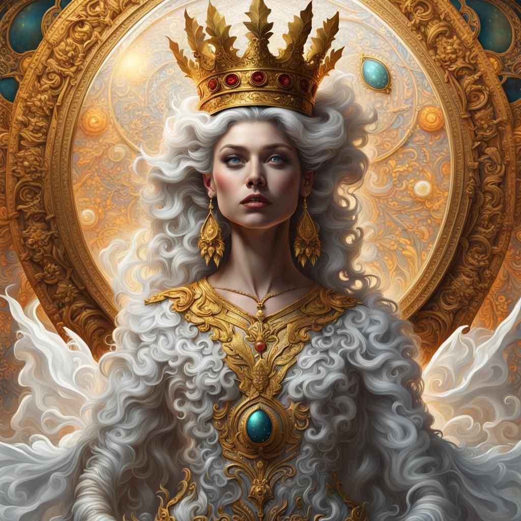 Illuminated Medieval King's Portrait in Bright Colors