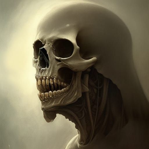 Hyperdetailed Skull in Dark Fantasy Concept Art
