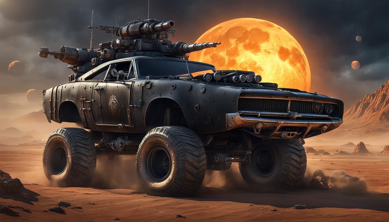 Mad Max Dodge Charger in Crossout Setting