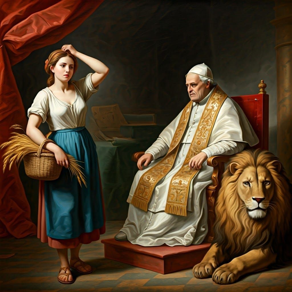 Maiden Meets the Pope in a Whimsical, Baroque-Inspired Scene