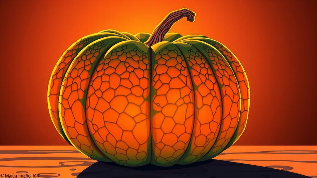 Vibrant Gourd in Comic Book Style