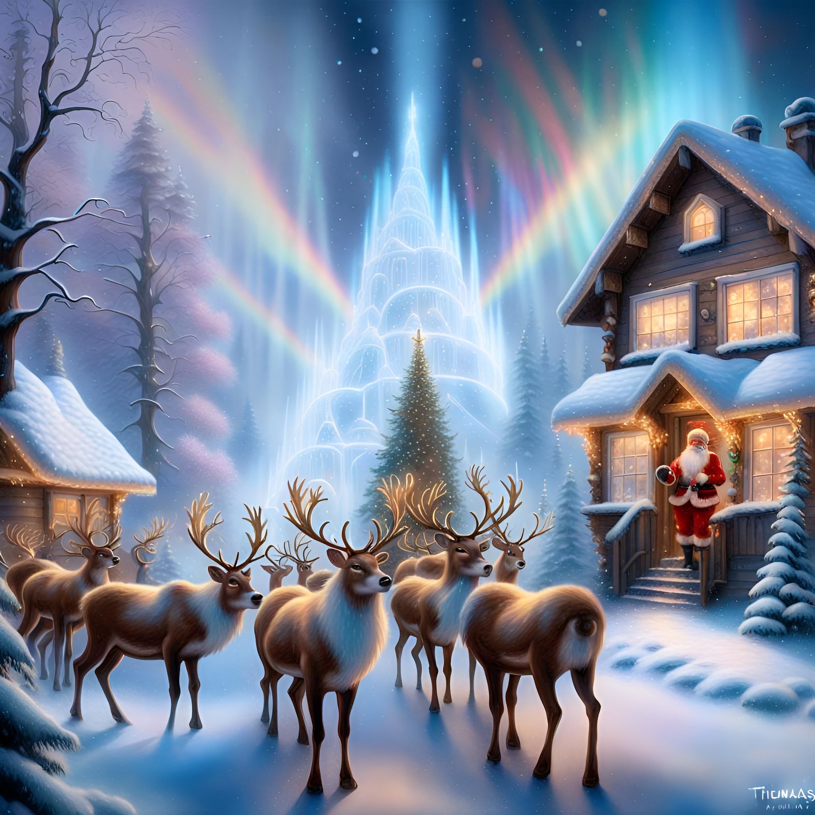 Holographic Santa in Lapland: A Magical 3D Projection