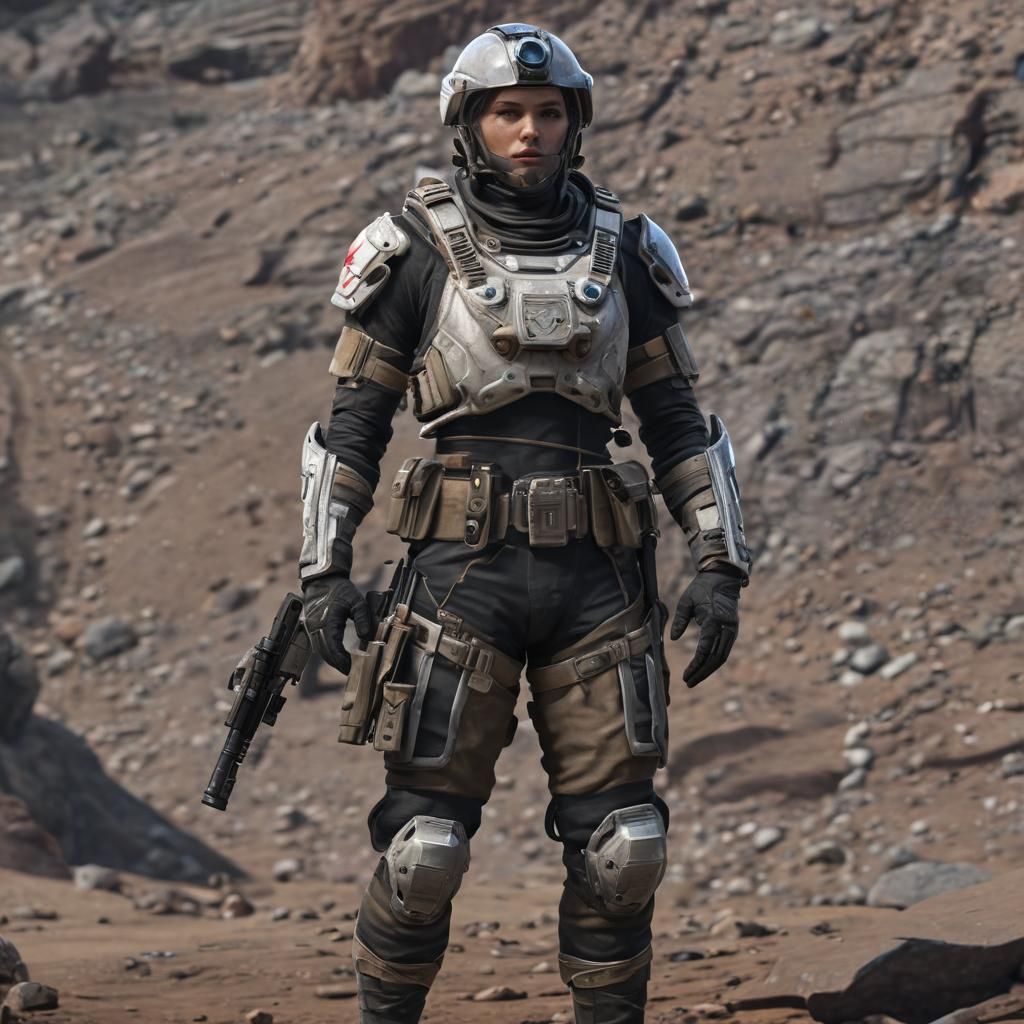 Futuristic Rebel Soldier in Sci-Fi Armor