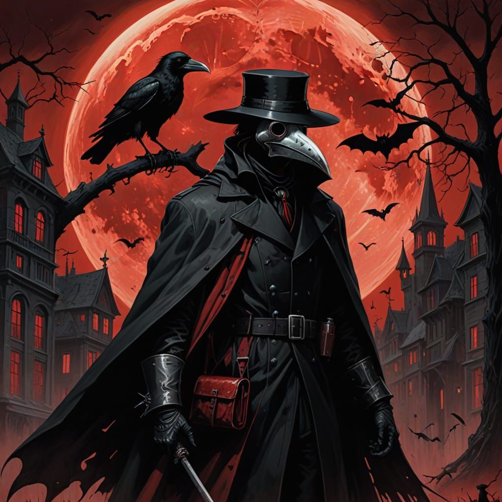 Plague Doctor and a Raven